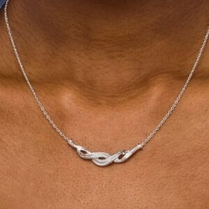 Zales Diamond Double Row Twist Necklace